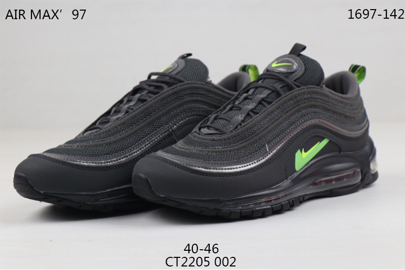 2020 Men Nike Air Max 97 Black Green Shoes